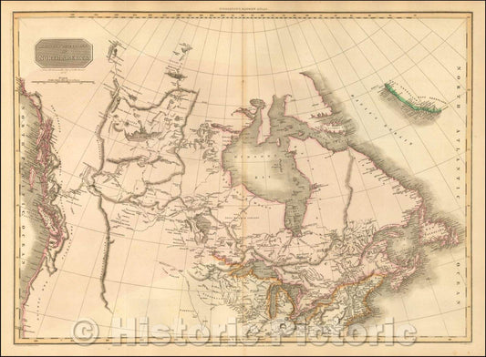 Historic Map - British Possessions in North America From Mr. Arrowsmith's Map of North America, 1812, John Pinkerton - Vintage Wall Art