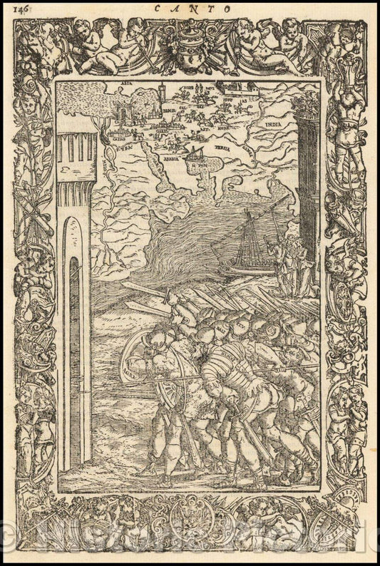 Historic Map - Middle East, Central Asia & Indian Ocean, 1568, Ludovico Ariosto - Vintage Wall Art