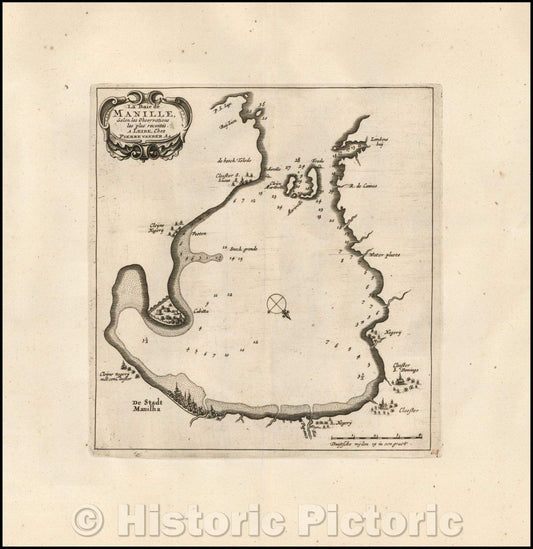 Historic Map - La Baie de Manille, Selon les Observations les plus, 1710, Pieter van der Aa v1
