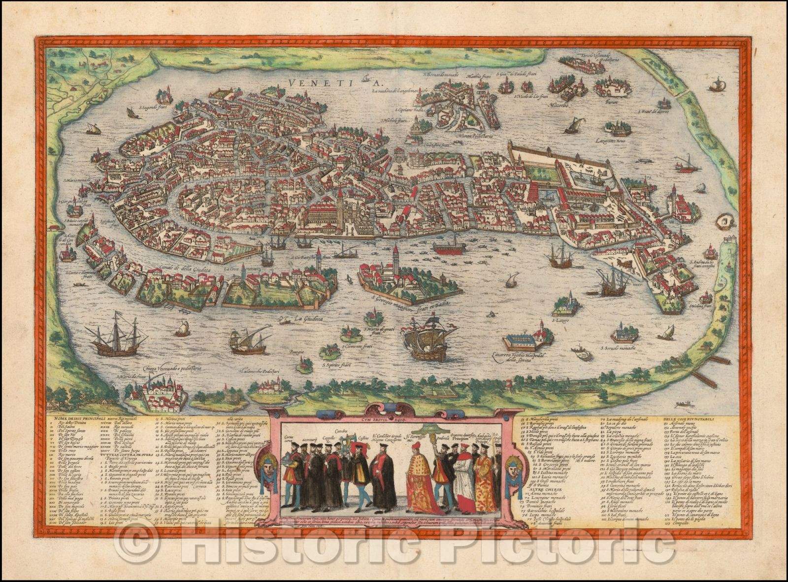 Historic Map - Venetia, 1572, Georg Braun v1