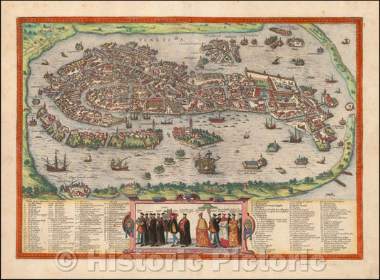 Historic Map - Venetia, 1572, Georg Braun v1