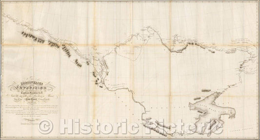 Historic Map - The Discoveries of the Expedition under the Command of Capt. Franklin R.N. near the Mouth of the Mackenzie River, and on the Sea Coast East, 1828 v2