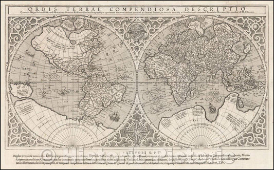 Historic Map - Orbis Terrae Compendiosa Descriptio Quam ex Magna Universali Mercatoris, 1587, Rumold Mercator v1