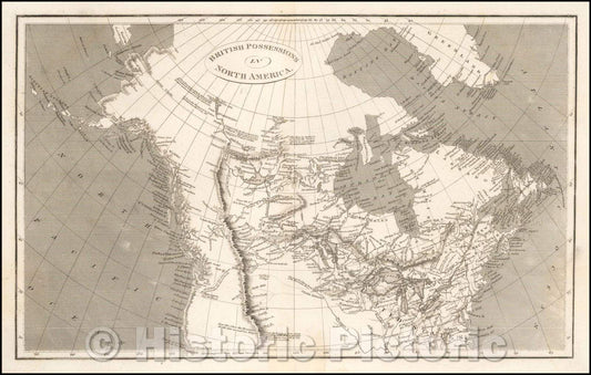 Historic Map - British Possessions in North America, 1804, Anonymous - Vintage Wall Art
