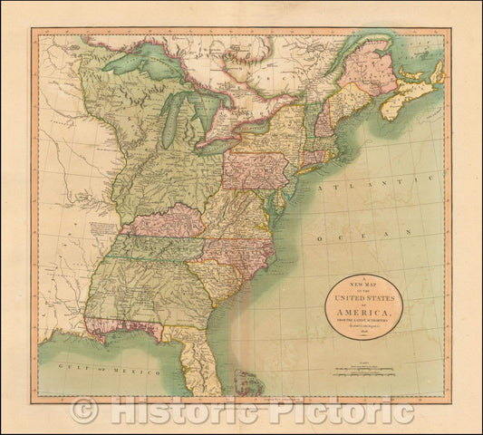 Historic Map - The United States of America From The Latest Authorities, 1806, John Cary v2