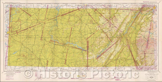 Historic Map - Chattanooga, 1944, U.S. Coast & Geodetic Survey - Vintage Wall Art
