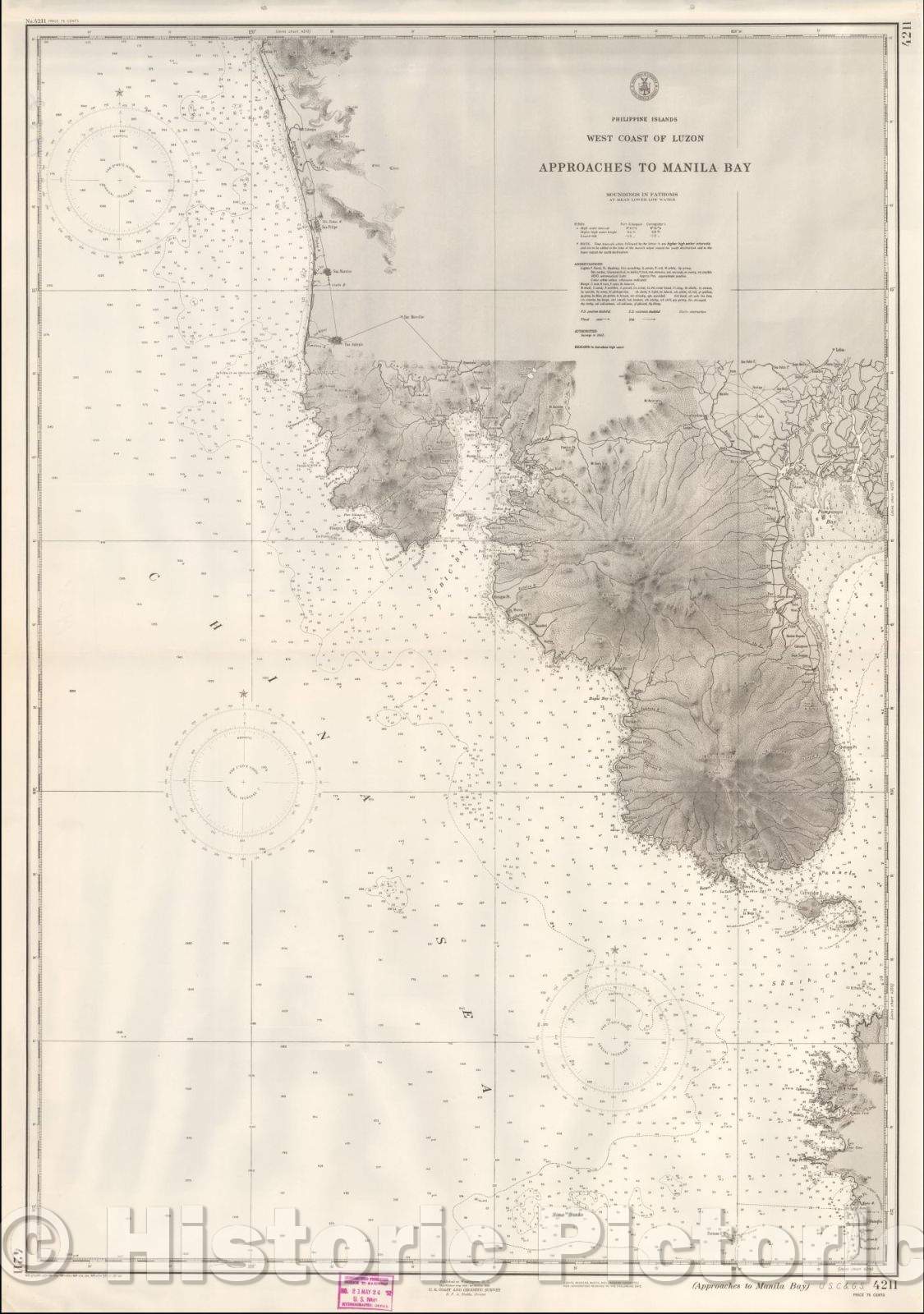 Historic Map - West Coast of Luzon Approaches to Manila Bay, 1932, U.S. Coast & Geodetic Survey v1