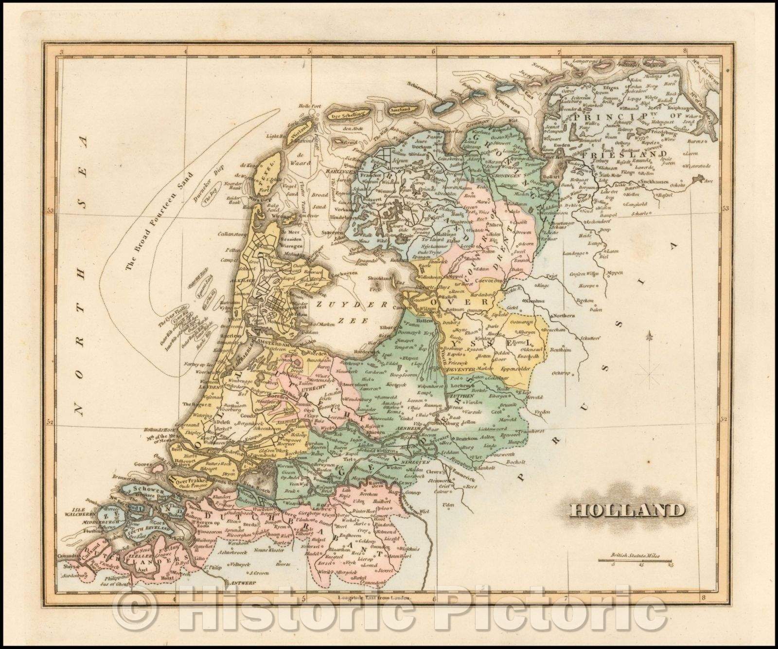 Historic Map - Holland, 1823, Fielding Lucas Jr. v1