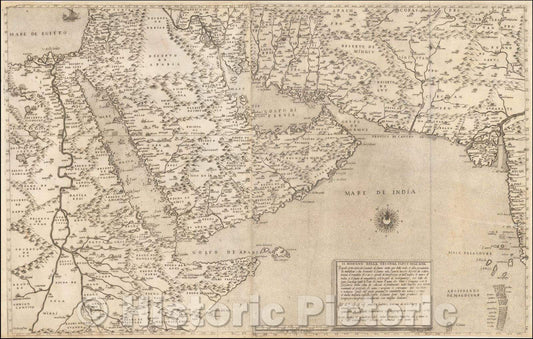 Historic Map - Il Disegno Della Seconda Parte Dell' Asia, 1561, Giacomo Gastaldi - Vintage Wall Art