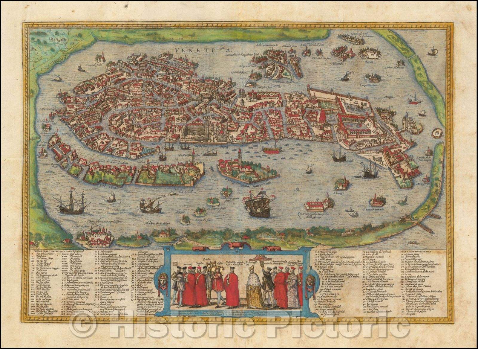 Historic Map - Venetia, 1572, Georg Braun v2