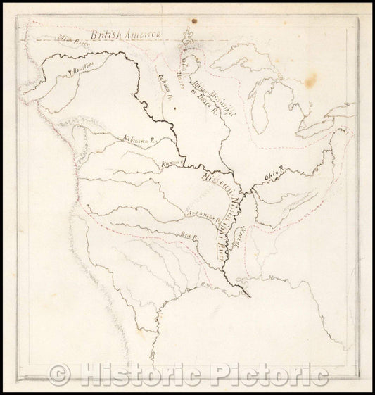 Historic Map - The Mississippi-Missouri: A Geographical Blunder - An Illustrated Argument For Renaming The Lower Mississippi River, 1868 - Vintage Wall Art