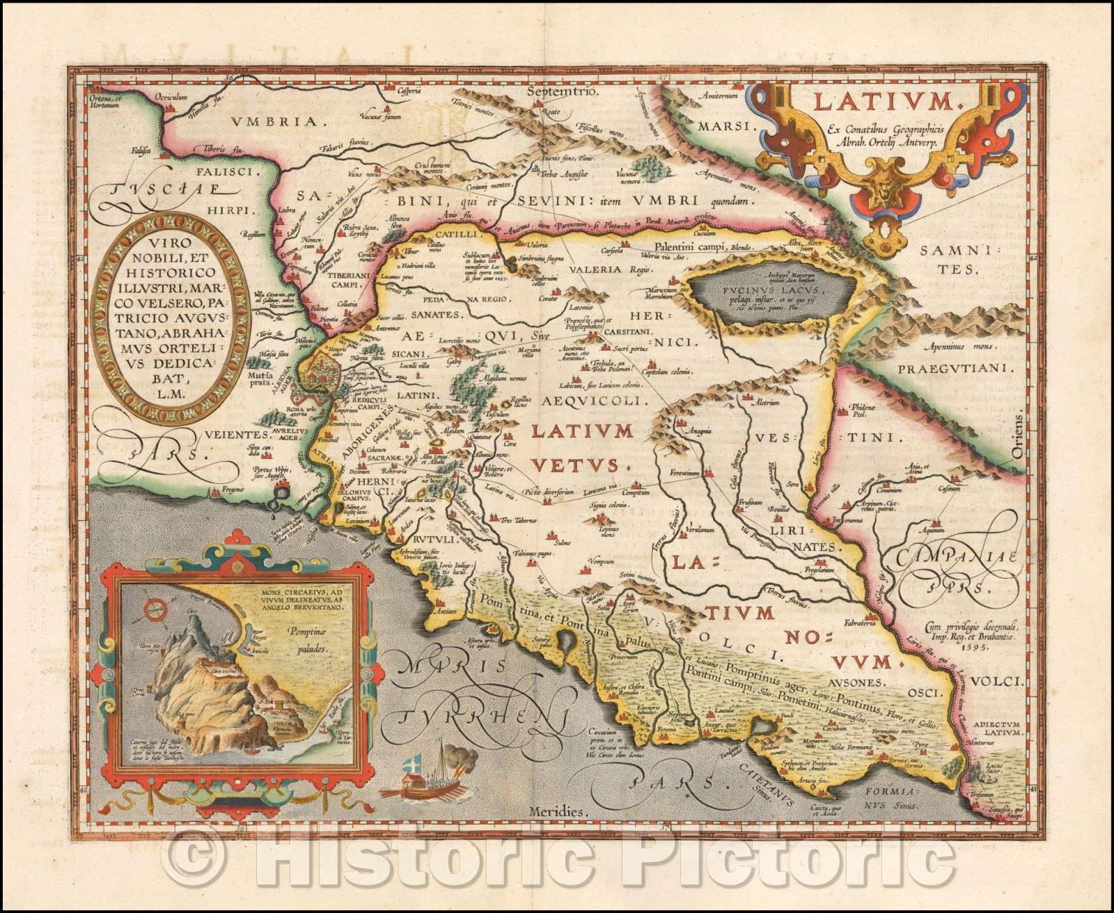 Historic Map - Latium. Ex Contaibus Geographicis Abrah. Ortelij Antverp, 1624, Abraham Ortelius v2