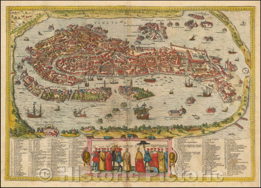 Historic Map - Venetia, 1572, Georg Braun v3