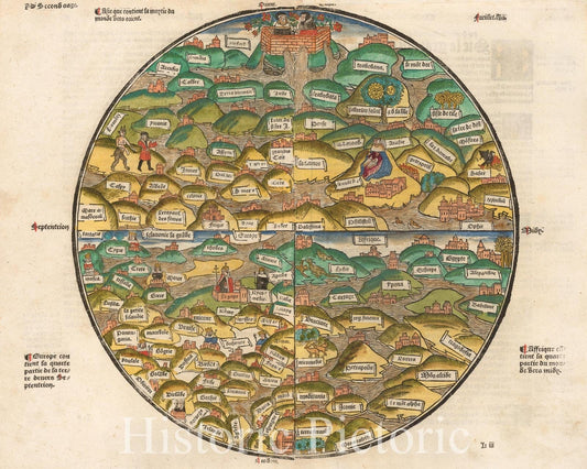 Historic Map - Medieval World Map, 1491, Anonymous - Vintage Wall Art