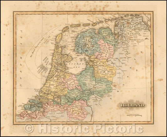 Historic Map - Holland, 1823, Fielding Lucas Jr. v2