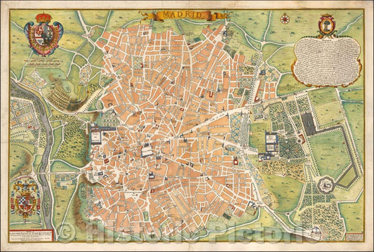 Historic Map - Madrid, ville Considerable de la Nouvelle Castille, 1700, Nicolas de Fer v1