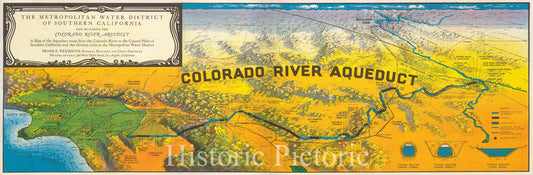 Colorado River Aqueduct - California Expo, 1935 Historical Map Print