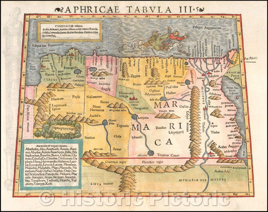 Historic Map - Tabula Aphricae III [includes Babylon, the Nile and the Red Sea], 1545, Sebastian M?nster - Vintage Wall Art