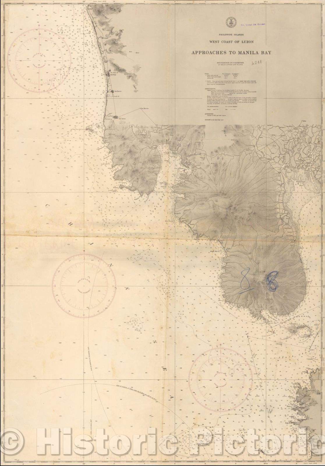 Historic Map - West Coast of Luzon Approaches to Manila Bay, 1932, U.S. Coast & Geodetic Survey v2