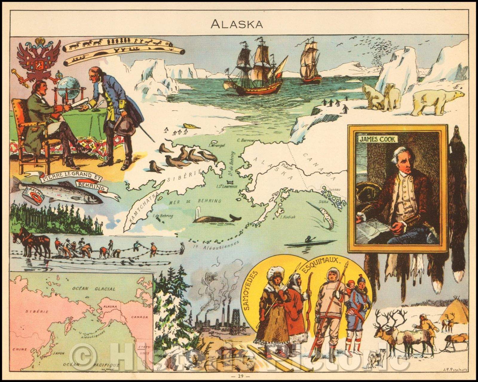 Historic Map - Alaska, 1950, Joseph Porphyre Pinchon v2