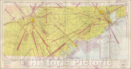 Historic Map - San Antonio, 1944, U.S. Coast & Geodetic Survey - Vintage Wall Art