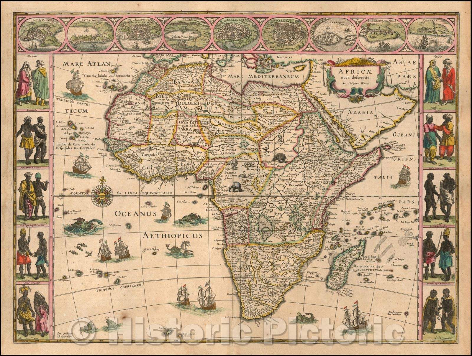 Historic Map - Africae nova descriptio, 1635, Willem Janszoon Blaeu v3