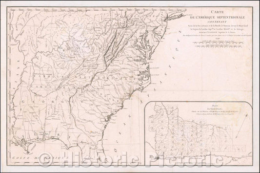 Historic Map - [French Colony in Western Virginia] / Speculation and Murder In Western Virginia - Baron Pierre Francois de Tubeuf, 1790 - Vintage Wall Art