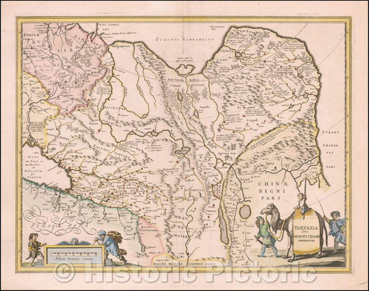 Historic Map - Tartaria sive Magni Chami Imperium, 1657, Jan Jansson - Vintage Wall Art