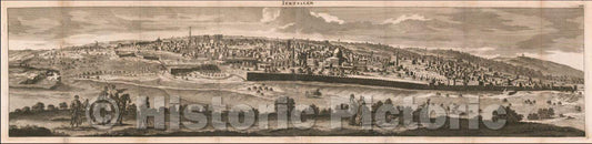 Historic Map - Jerusalem, 1698, Cornelis De Bruyn v2