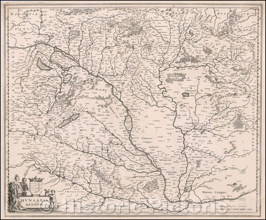 Historic Map - Hungaria Regnum, 1640, Willem Janszoon Blaeu v2