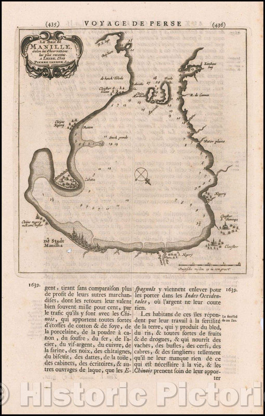 Historic Map - La Baie de Manille, Selon les Observations les plus, 1710, Pieter van der Aa v2
