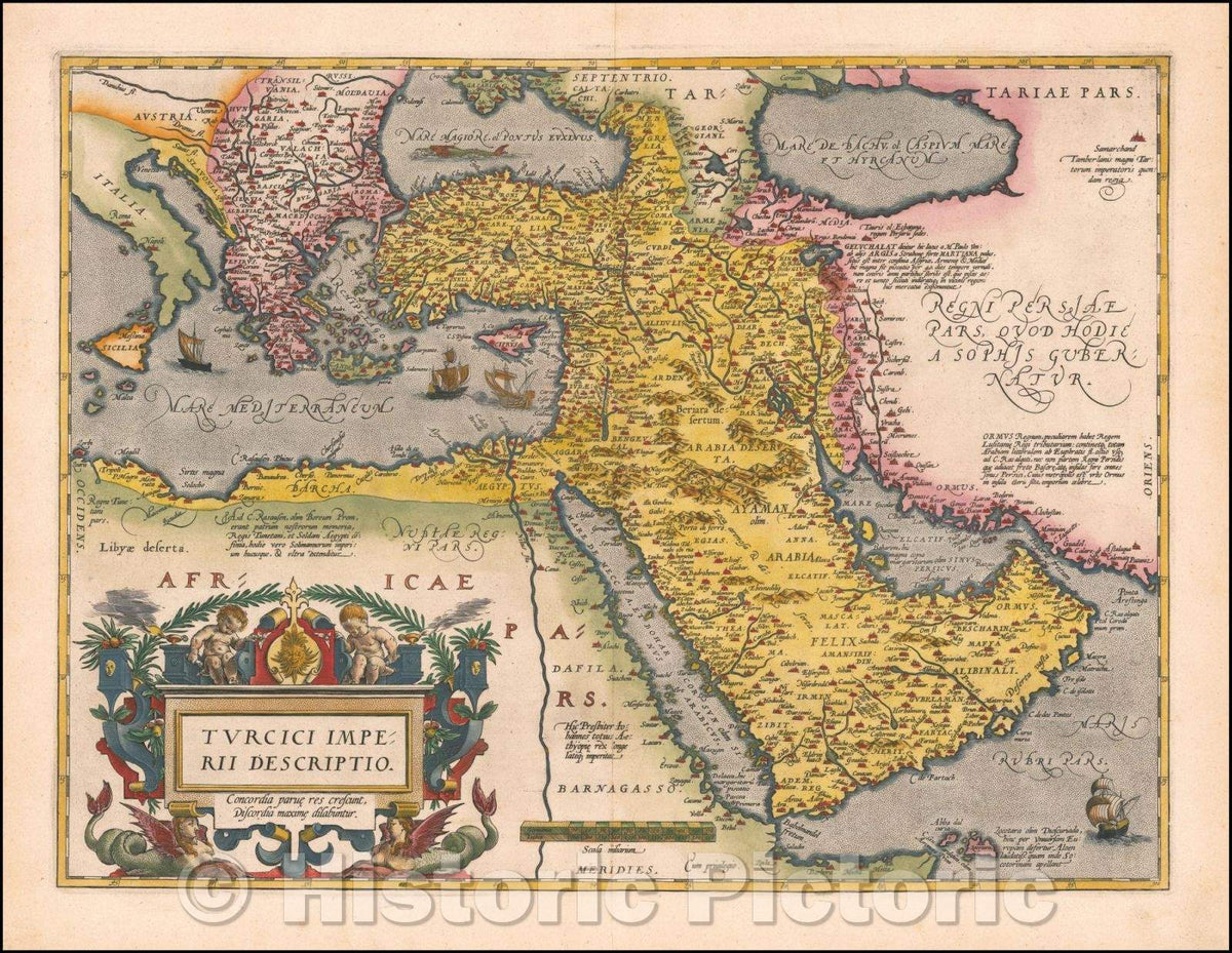 Historic Map - Turcici Imperii Descriptio, 1579, Abraham Ortelius v2