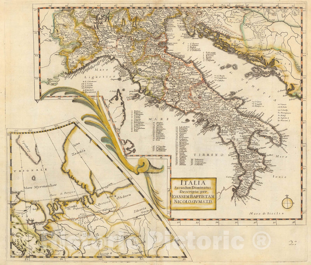 Historic Map : Europam Et Asiae Partem Sie describere Conabar, 1660, v2, Vintage Wall Decor