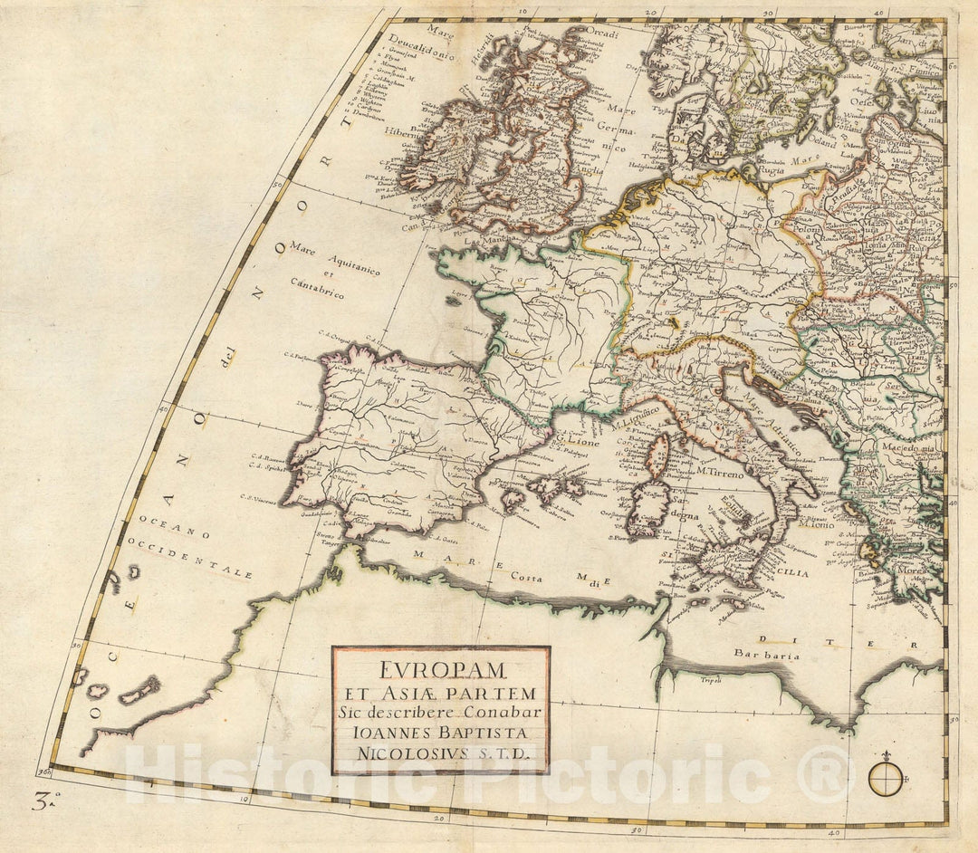 Historic Map : Europam Et Asiae Partem Sie describere Conabar, 1660, v3, Vintage Wall Decor