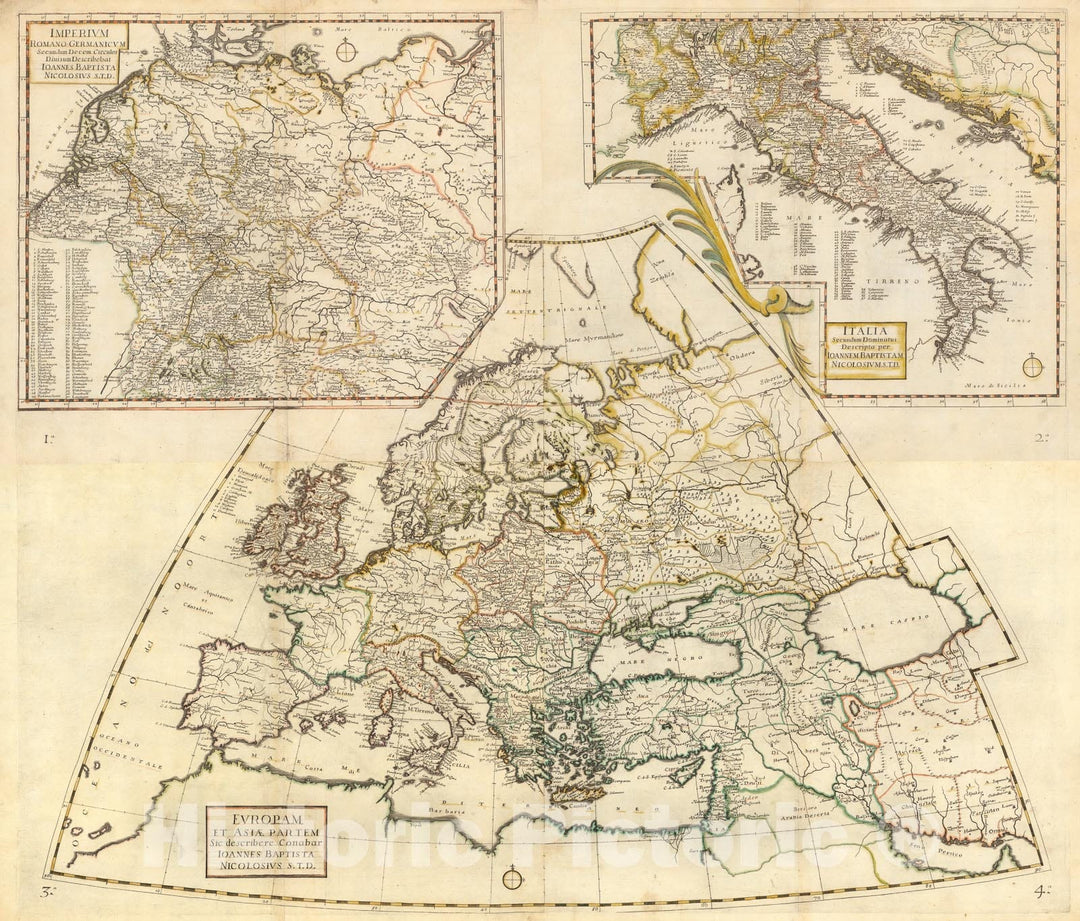 Historic Map : Europam Et Asiae Partem Sie describere Conabar, 1660, v5, Vintage Wall Decor