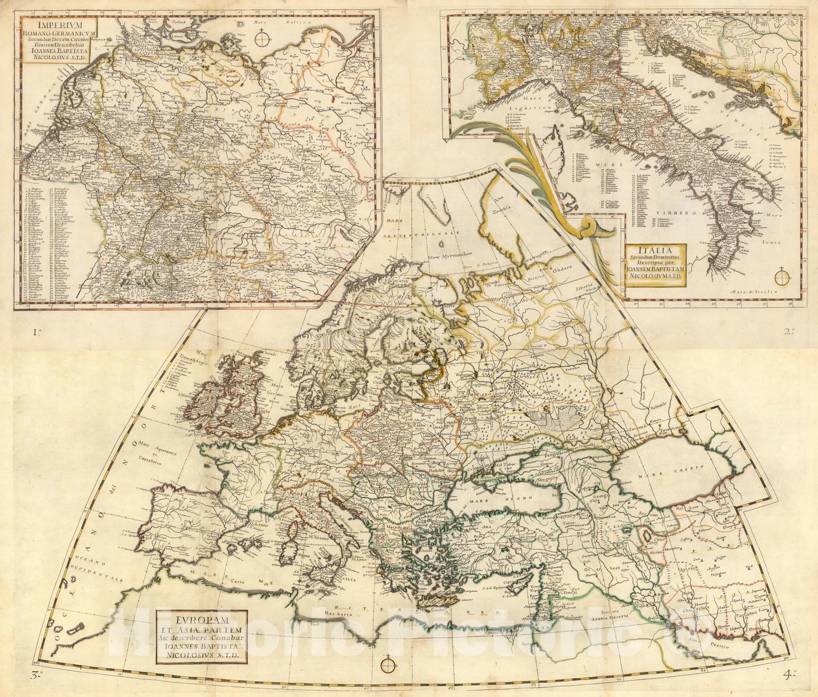 Historic Map : Europam Et Asiae Partem Sie describere Conabar, 1660, v5, Vintage Wall Decor