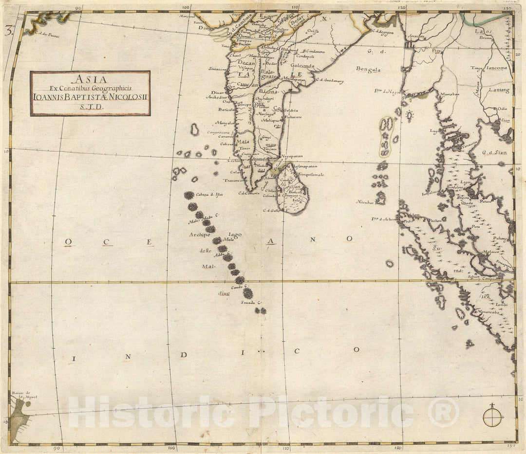 Historic Map : Asia Ex Conatibus Geographicis, 1660, v3, Vintage Wall Decor