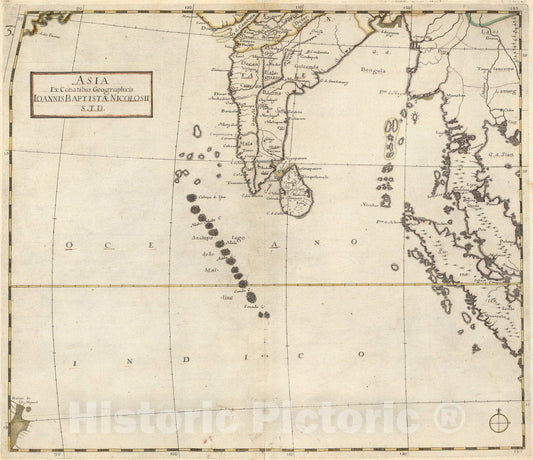Historic Map : Asia Ex Conatibus Geographicis, 1660, v3, Vintage Wall Decor