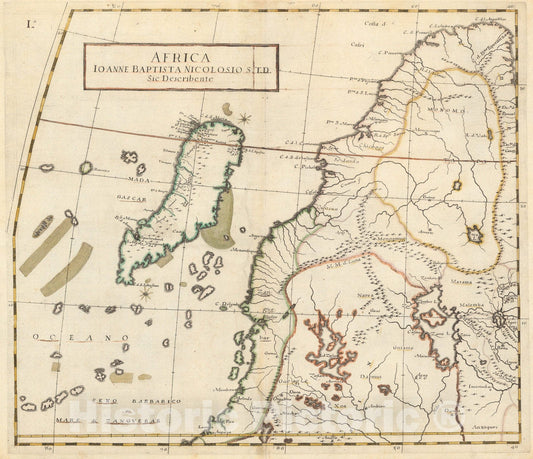 Historic Map : Africa., 1660, v1, Vintage Wall Decor