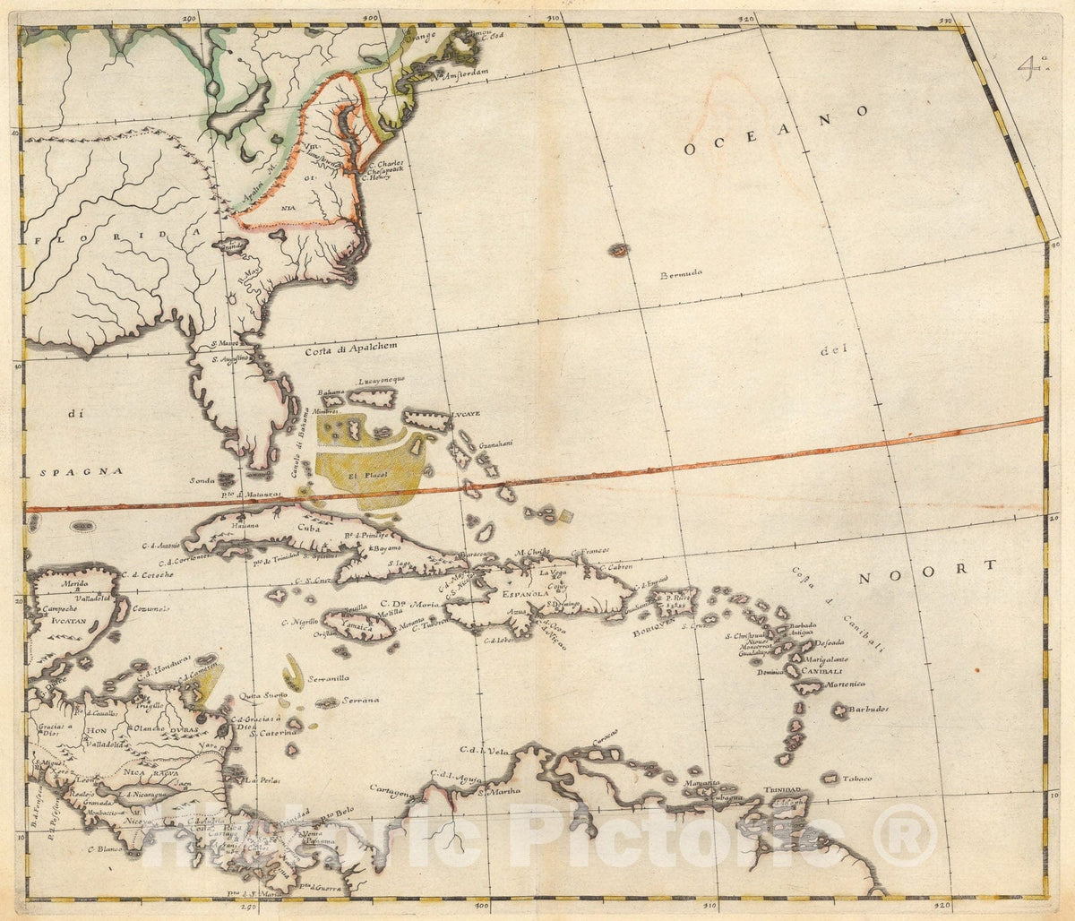 Historic Map : Mexicum In hac forma in lucem edebat., 1660, v4, Vintage Wall Decor
