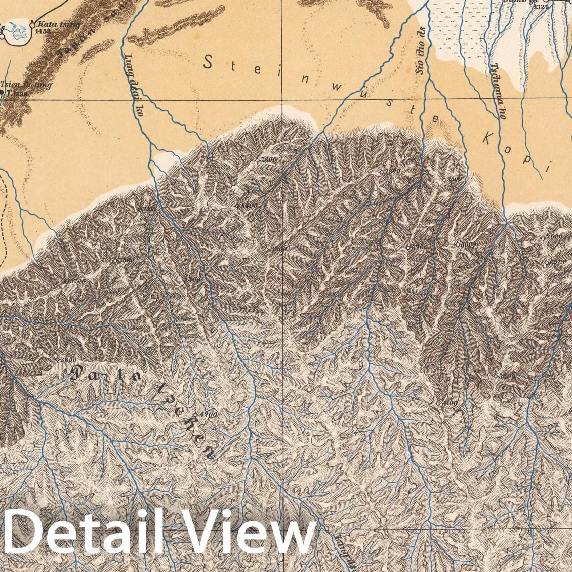 Historic Map : A. I: Geographic map. Provinz Kansu, 1884, Vintage Wall Decor