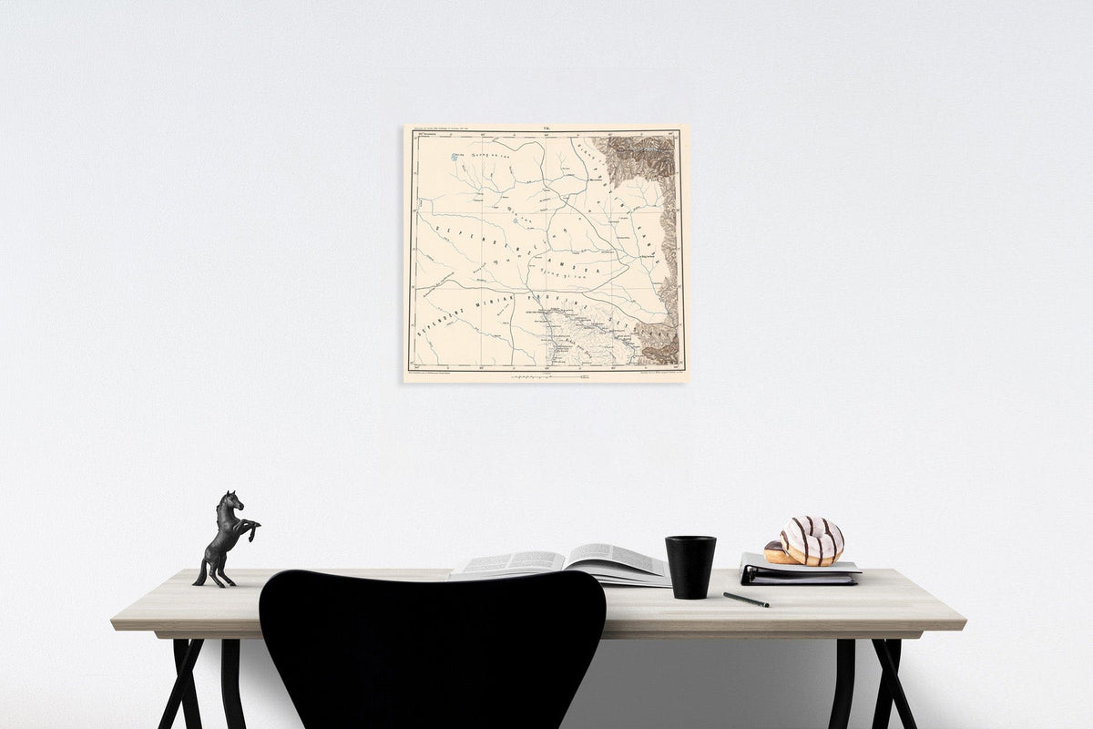 Historic Map : C.III. Geographical map. Dependenz Amdoa, 1884, Vintage Wall Decor