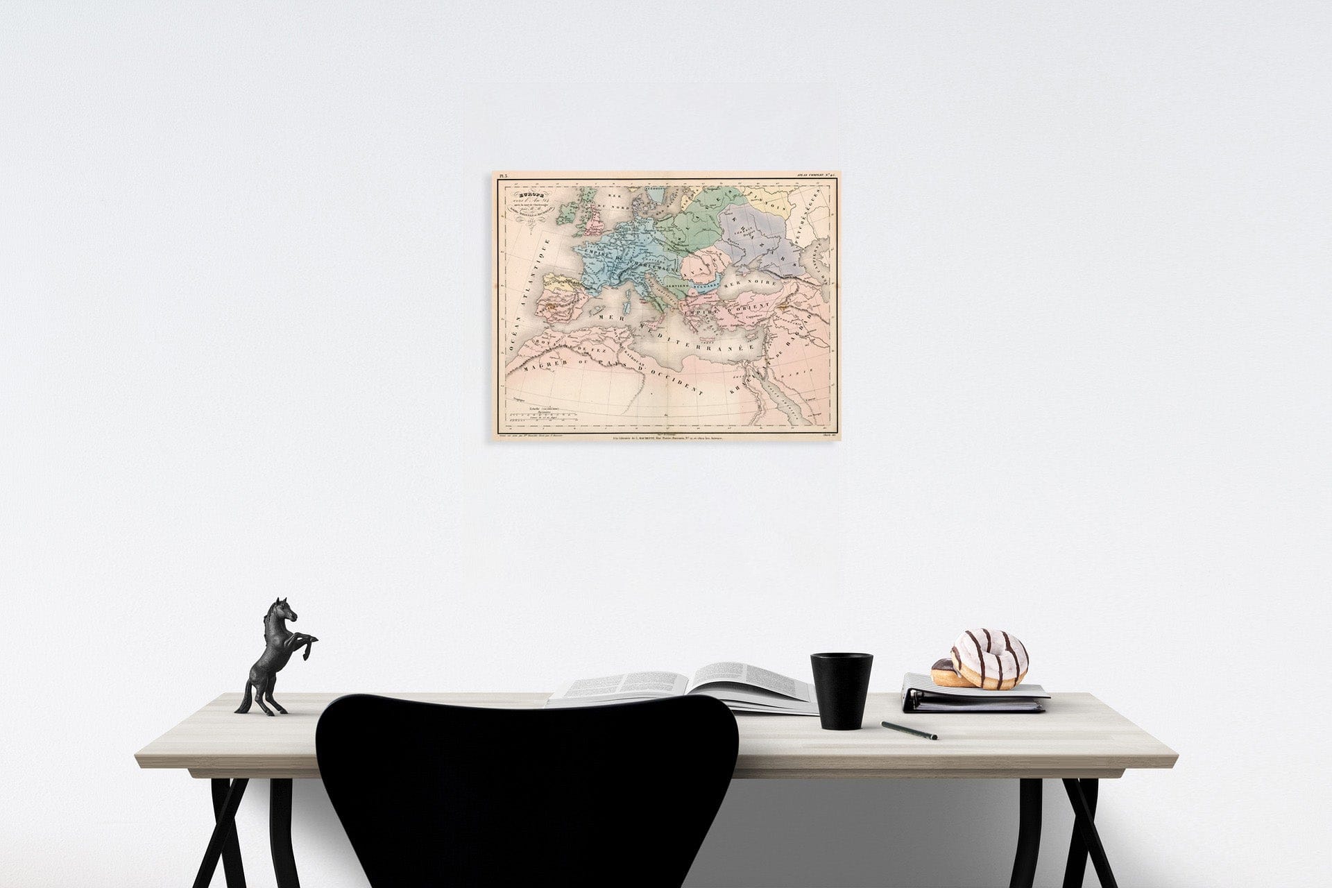 Historic Map : Europe vers l'An, Bonvalet, Hipte and Rousset, 1841, Vintage Wall Decor