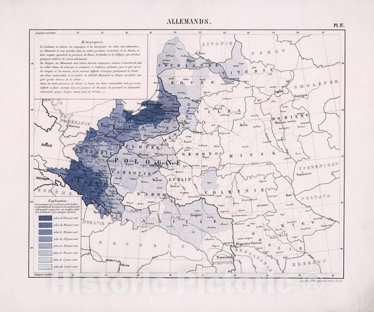 Historic Map : Allemands, 1863, Vintage Wall Decor