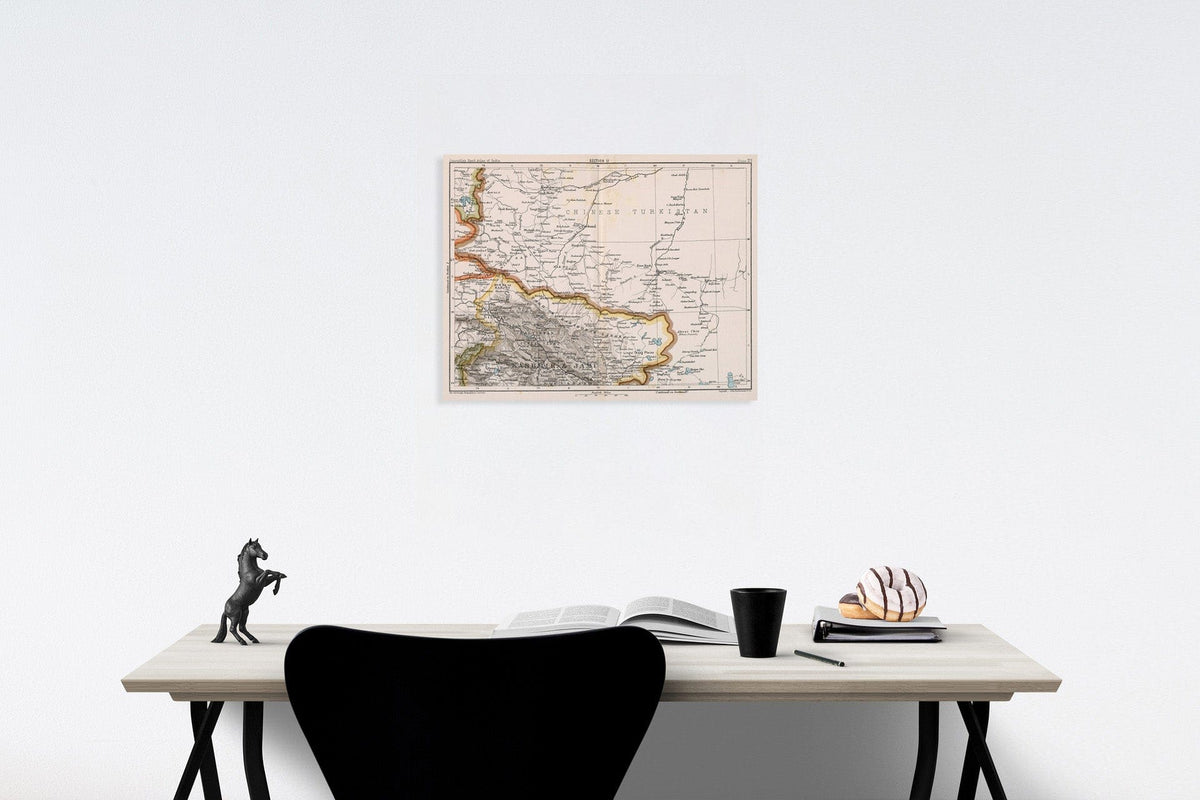 Historic Map : Section II. Chinese Turkistan. Plate 23, 1893, Vintage Wall Decor