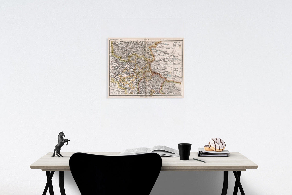 Historic Map : Section IV. Eastern Punjab and Kashmir. Plate 25, 1893, Vintage Wall Decor