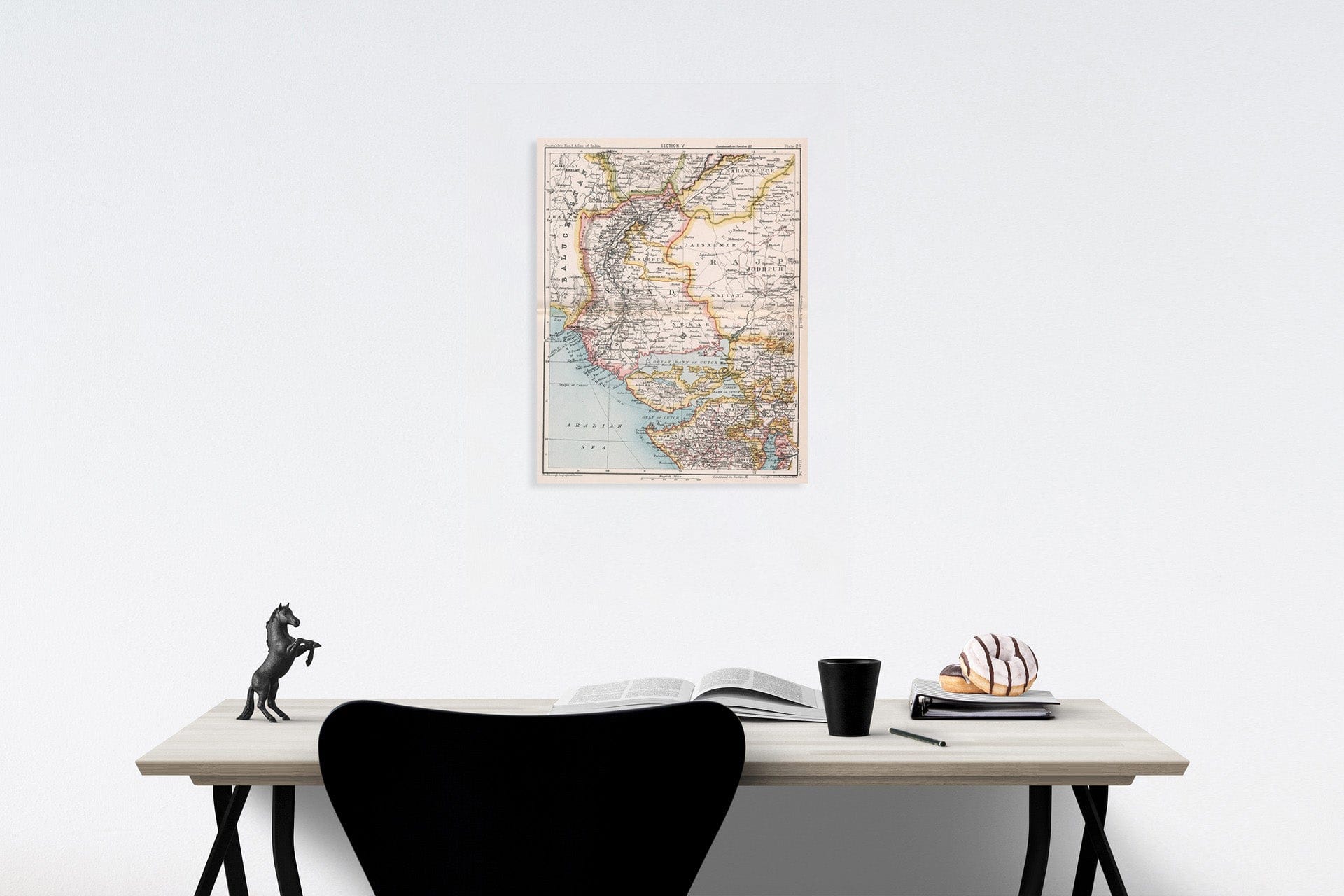 Historic Map : Section V. Sin and Rajputana. Plate 26, 1893, Vintage Wall Decor