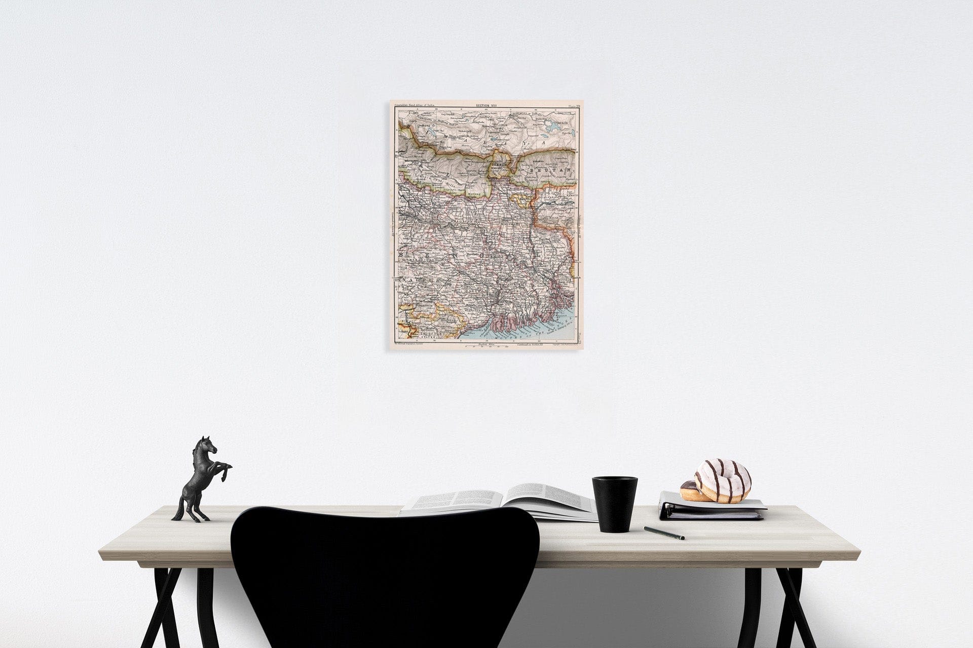 Historic Map : Section VIII. Bengal. Plate 29, 1893, Vintage Wall Decor