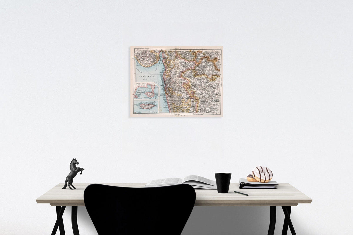 Historic Map : Section X. Bombay, Berar. Plate 31, 1893, Vintage Wall Decor
