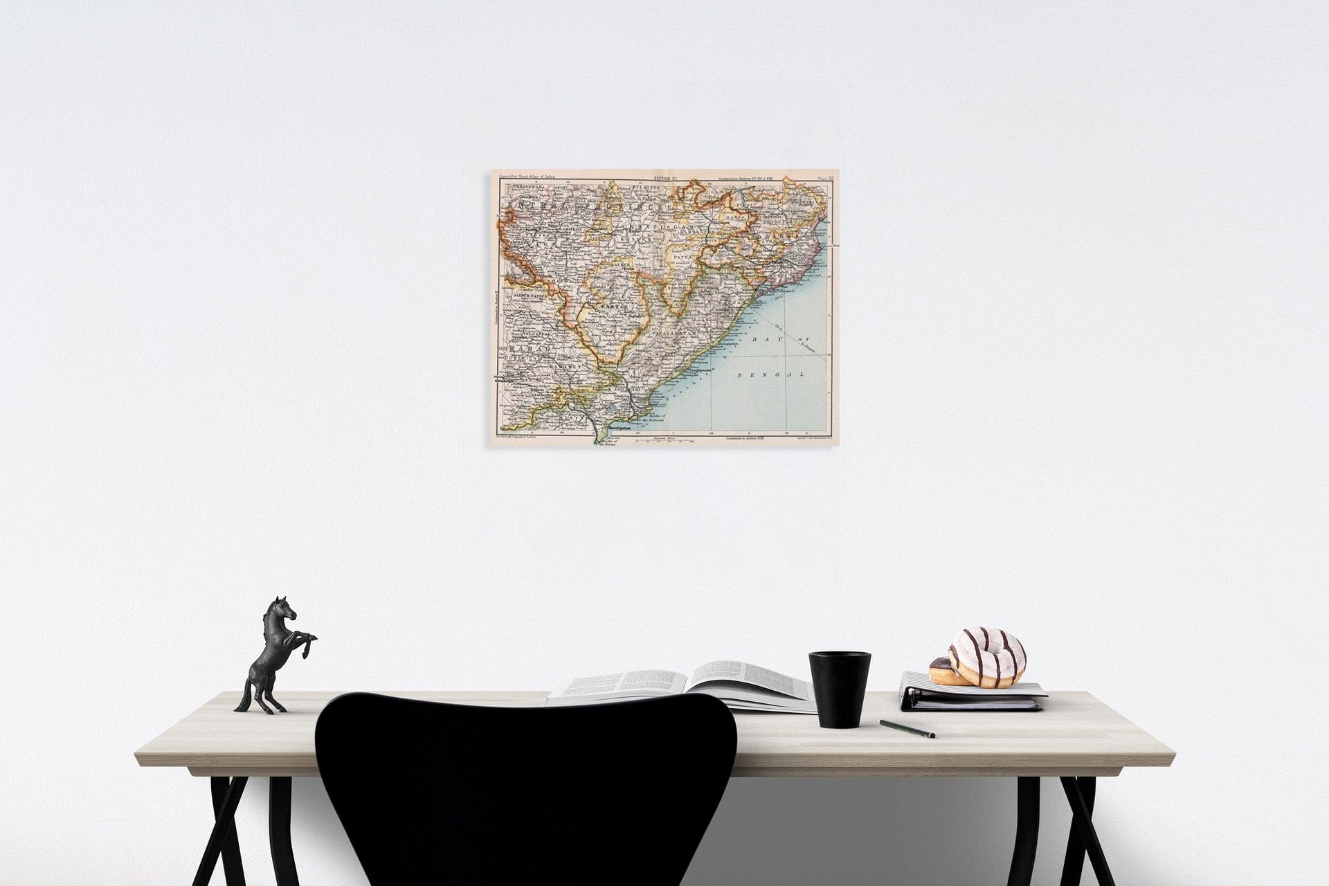 Historic Map : Section XI. Central Provinces. Plate 32, 1893, Vintage Wall Decor